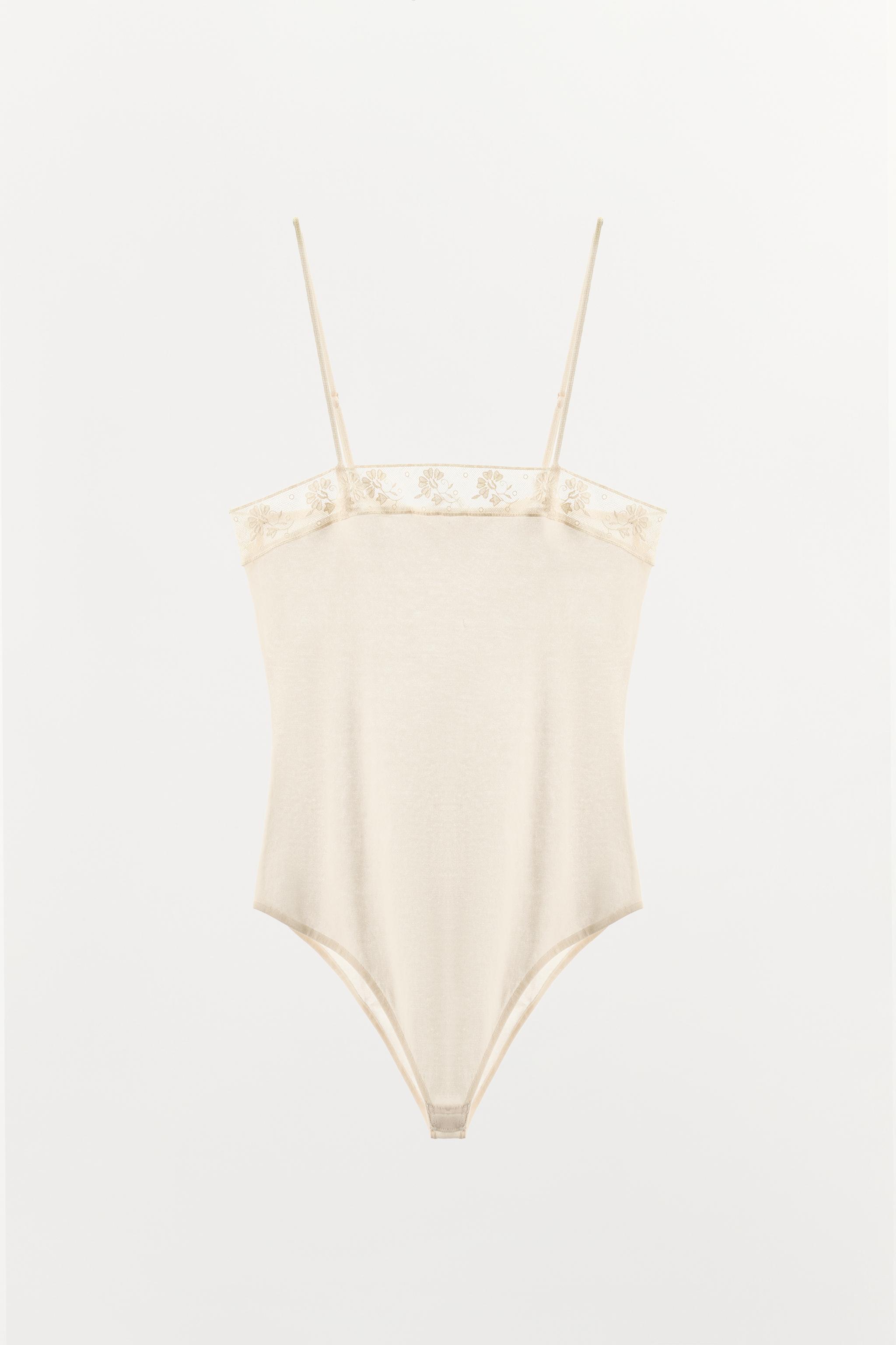 FINE KNIT LACE BODYSUIT